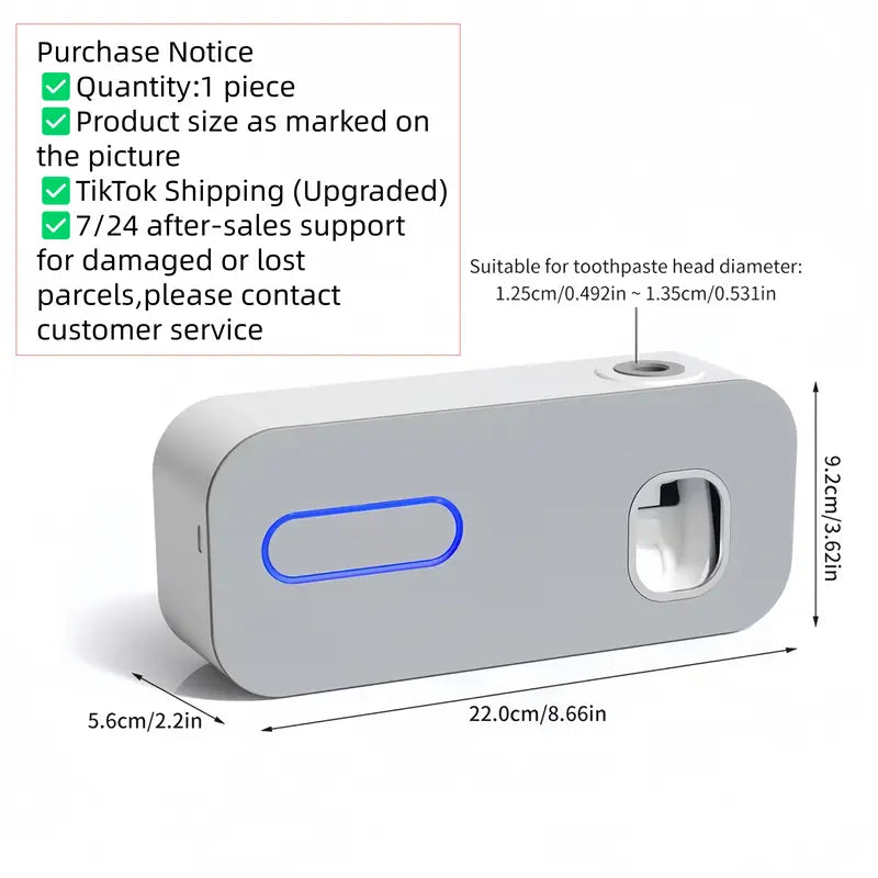 Premium Wall-Mounted Toothbrush Holder with Automatic Toothpaste Dispenser and 5-Slot Storage Rack, Durable Plastic Toothbrush Sanitizer, Multifunctional Bathroom Organizer for Daily Use